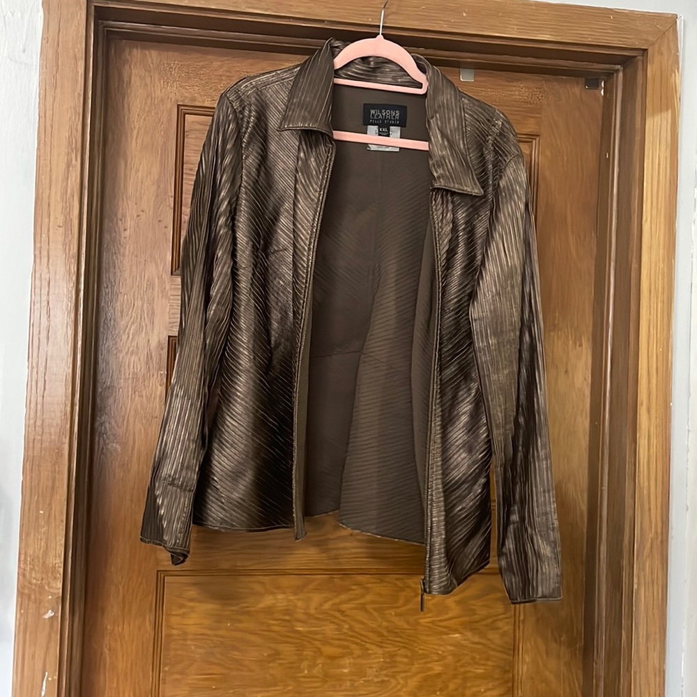 Wilson’s leather chocolate brown genuine leather jacket